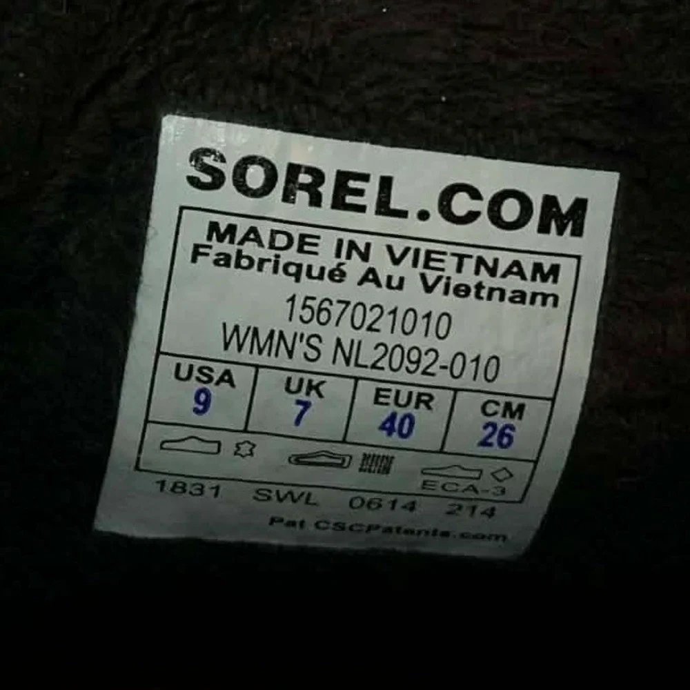 Sorel Tivoli II Boots Women Black Pink Plaid Waterproof Apres Ski‎ Fleece M